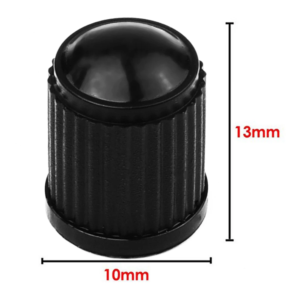 

20pcs Black Tyre Valve Caps, Plastic Car Tire Stem Dust Covers With Seal Ring For SUV Motorbike Trucks Bike Bicycle
