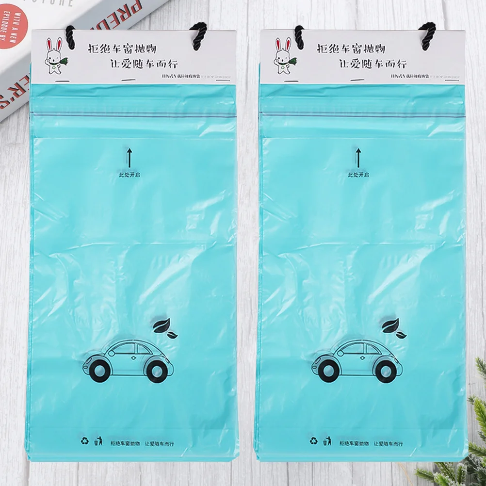 

100 Pcs Automobile Trash Can Removable Trash Can Sticky Waste Bags Hanging Car Dustbin Bag Self-Adhesive Bag Trash Bag