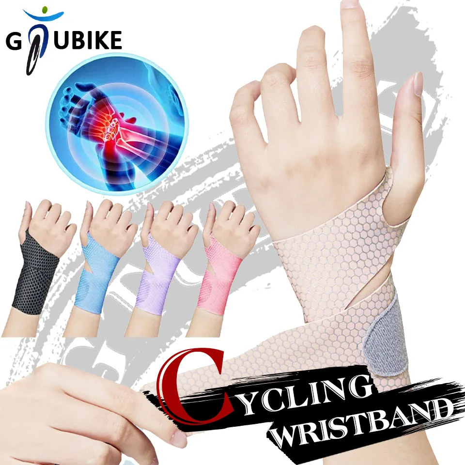 

GTUBIKE 1Pcs Cycling Slim Air Wrist Support Strap Adjustable Wrist Wrap Wristband Workout Fitness Wrist Hand Protection Belt
