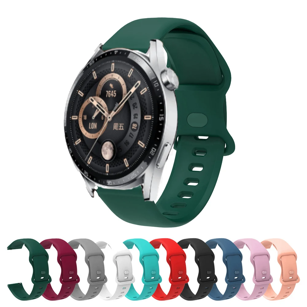 

Ремешок силиконовый для Huawei Watch GT 2 GT 3 46 мм 42 мм, браслет для часов Huawei GT 2 Pro 2E/Honor Watch GS Pro, 20 мм 22 мм