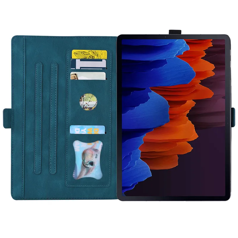 Чехол для Samsung Galaxy Tab S 7 S7 Plus FE 2021 чехол-книжка из ТПУ с милым тиснением бабочки 12 4