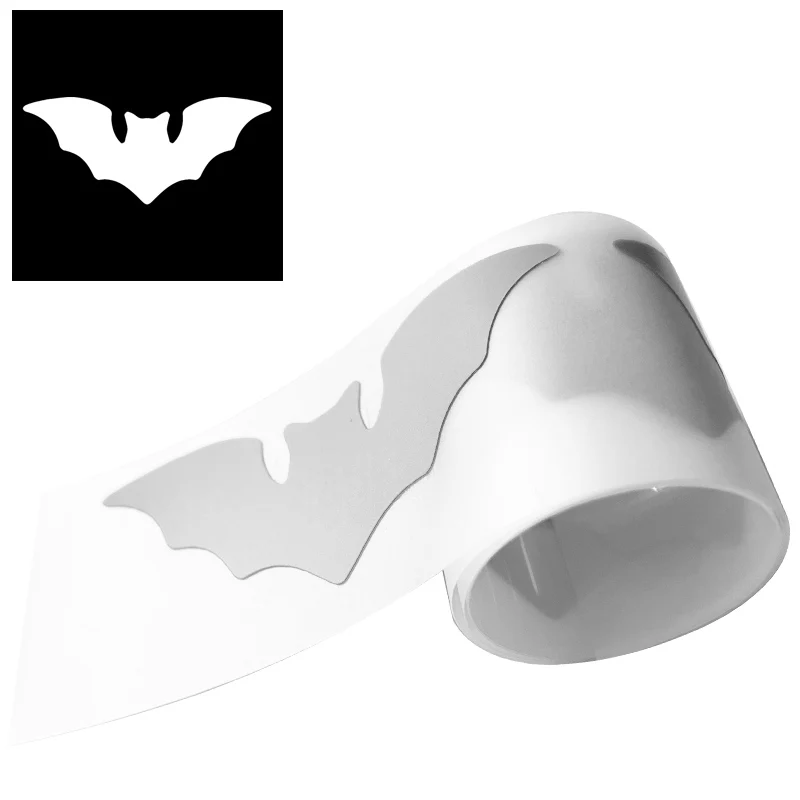 

Reflective Tape Night Iron On Patches Bat Wings Spread Heat Transfer Clothes DIY Fabric Iron On Stickers Patches For Clothing