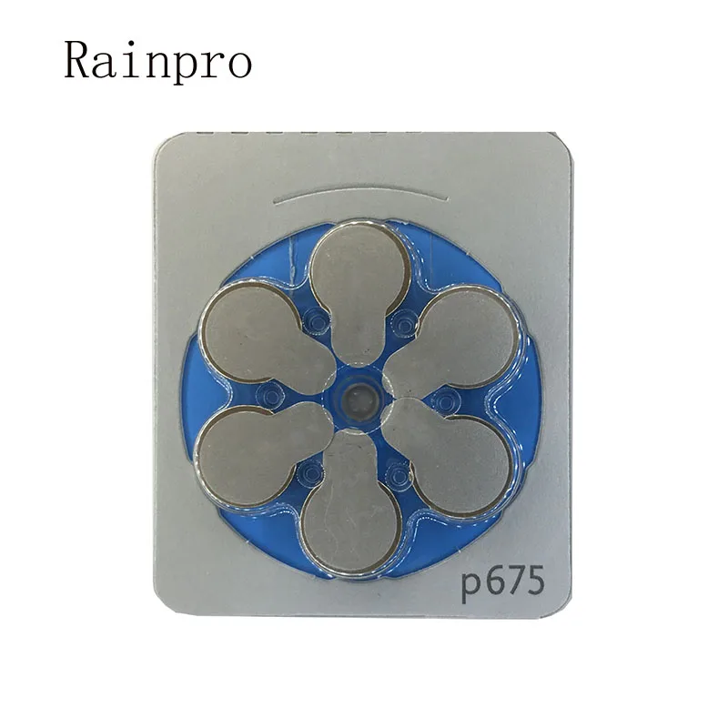 

6PCS/LOT zinc air P675 A675 675 PR44 button battery for Hearing aid best quality