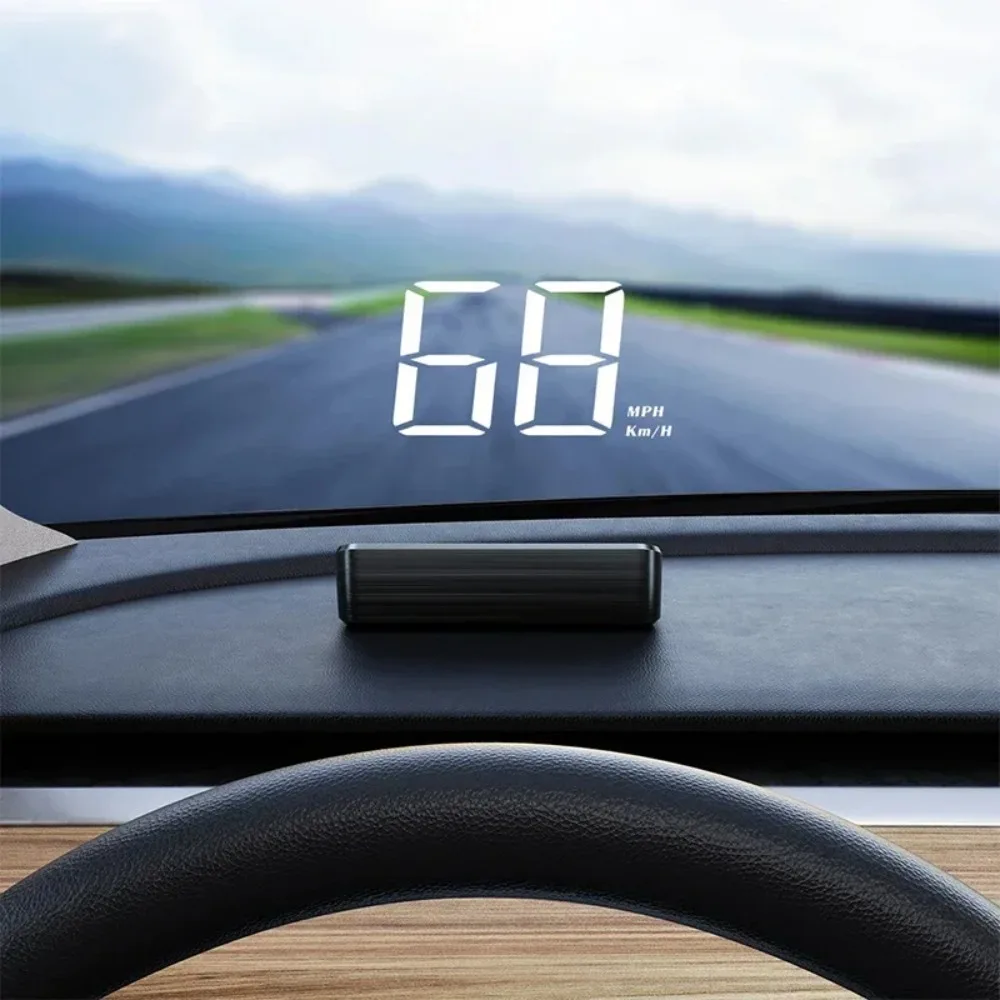 Фото Автомобильный спидометр HUD GPS, проекционный дисплей на лобовое стекло, цифровой измеритель скорости, проектор для автомобилей, грузовиков, автоэлектроника, аксессуары №1