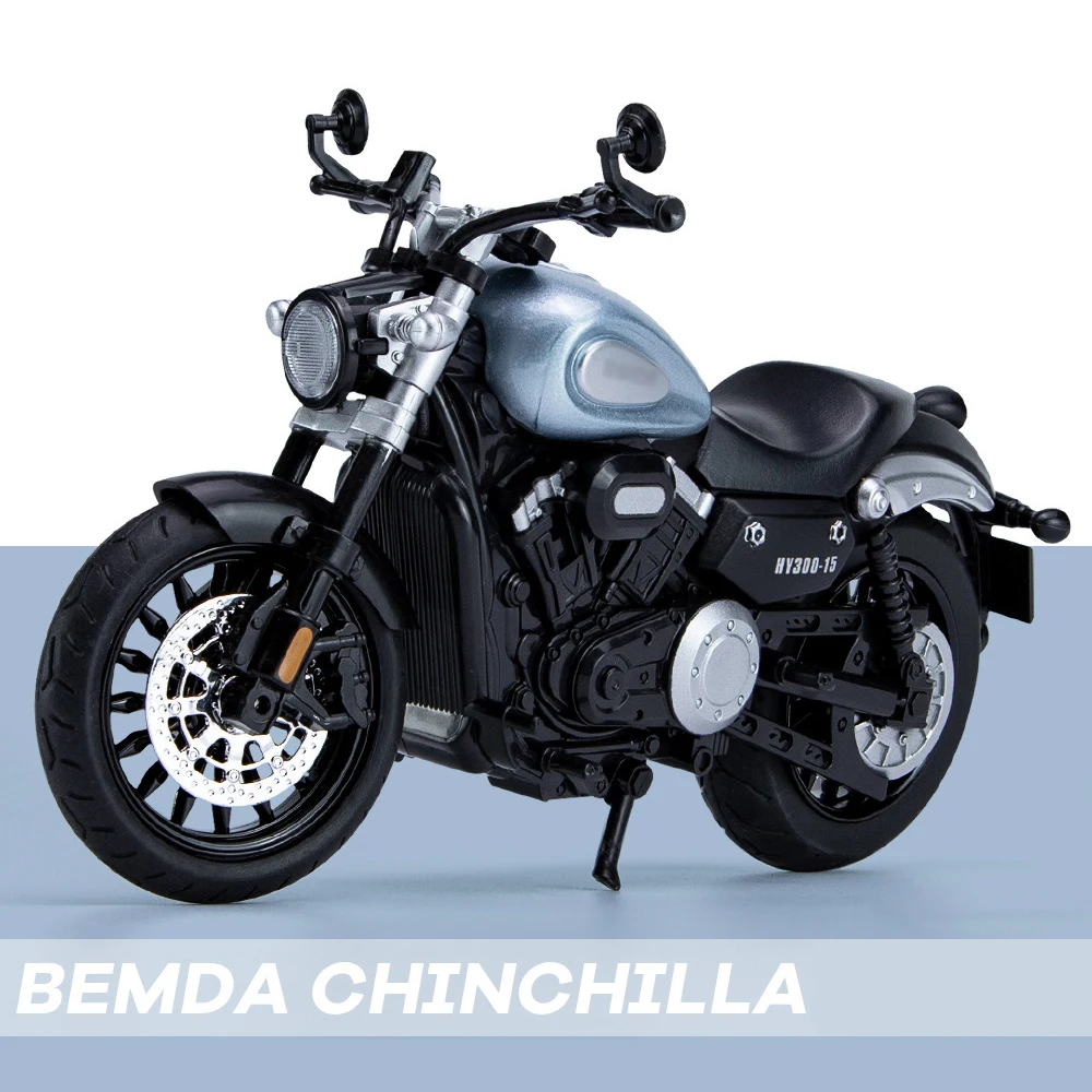 Детский мотоцикл-спортбайк Benda Chinchilla BD300-15 масштаба 1:12 из сплава, фигурки-диекаст игрушки модели, реплики гоночных мотоциклов в подарок.