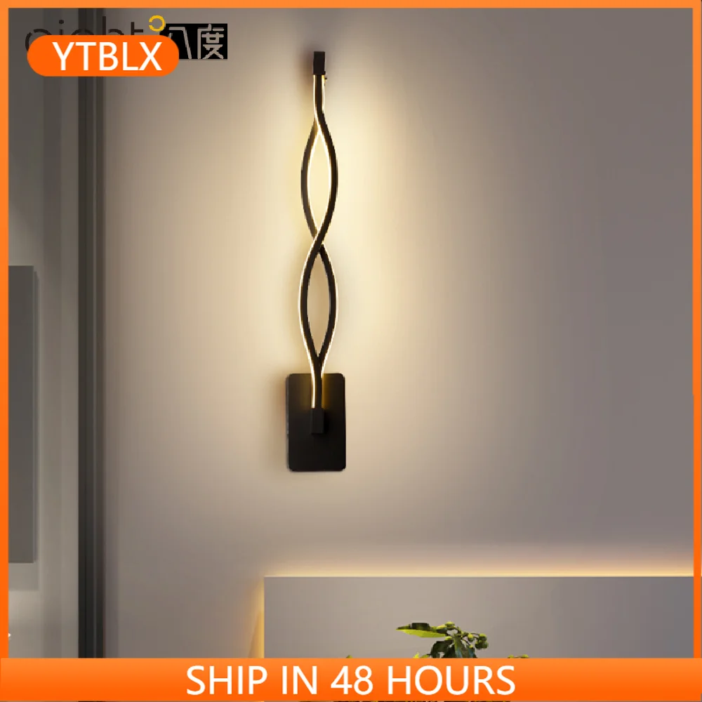 

Nordic Simple Led Wall Lamp Creative Bedroom Bedside Living Room Balcony Wall Sconce Warm Home Deco Bathroom Light Fixtures Lamp