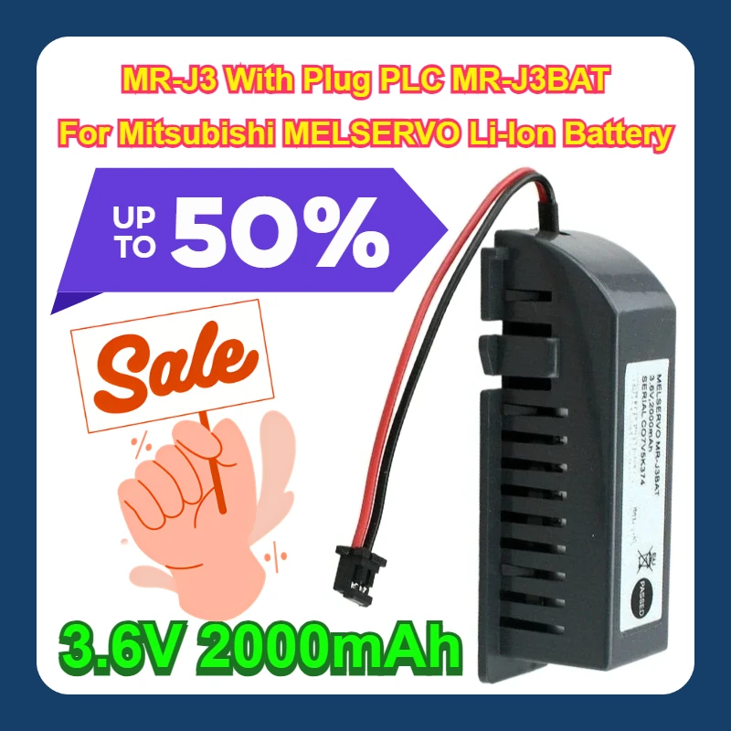 Фото Аккумулятор Li-Ion MR-J3BAT 3.6V 2000mAh для Mitsubishi MELSERVO с разъемом MR-J3 №1