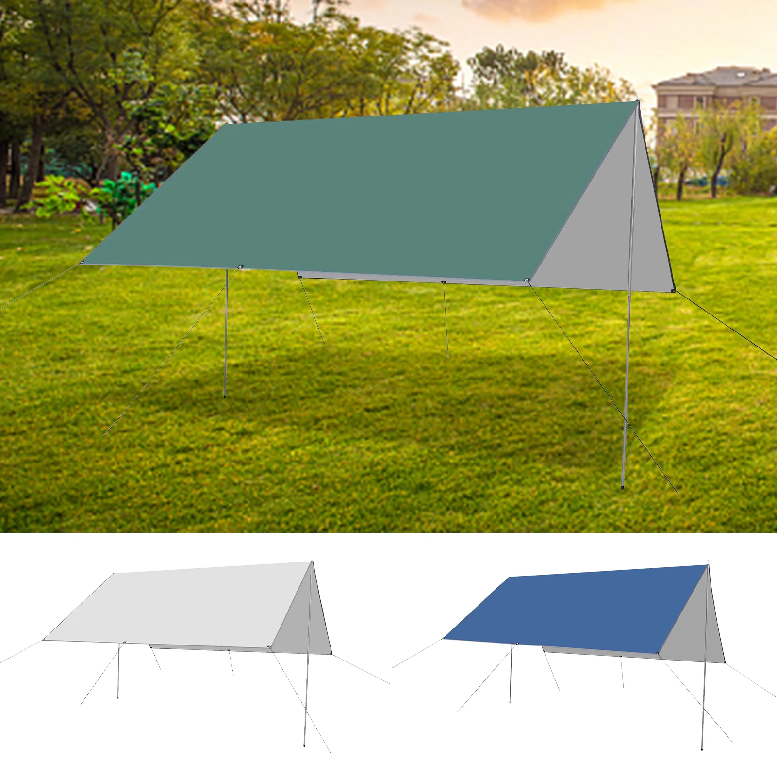 

Camping Tent Coating Camping Canopy With 8 Wind Ropes Essential Pergola Awning With A Storage Bag