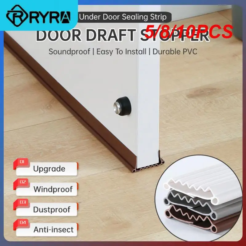 

5/8/10PCS Pvc Dust Blocker Sound Noise Proof Windproof Door Draft Stopper Reduce Wind Dust Soundproof Home Accessories Tools