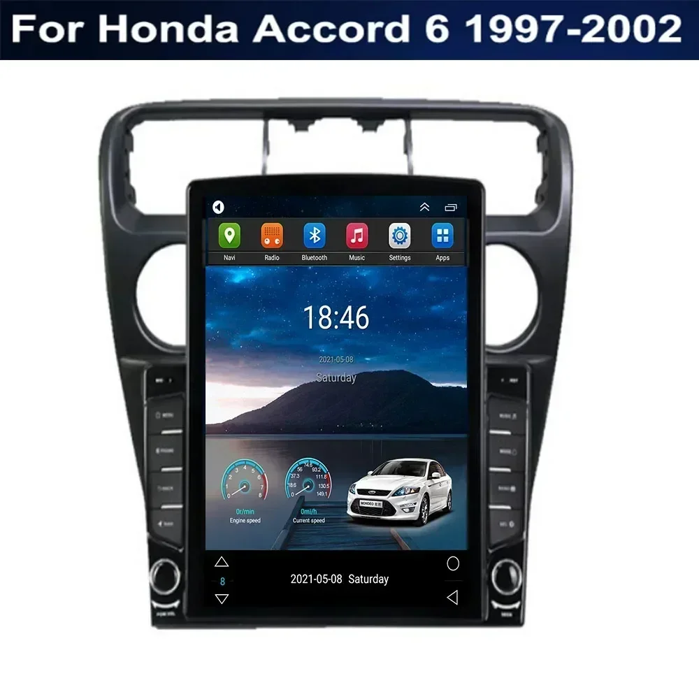 Для Tesla Style 2 Din Android 13 Автомобильный радиоприемник для Honda Accord 6 1997-02 Мультимедийный