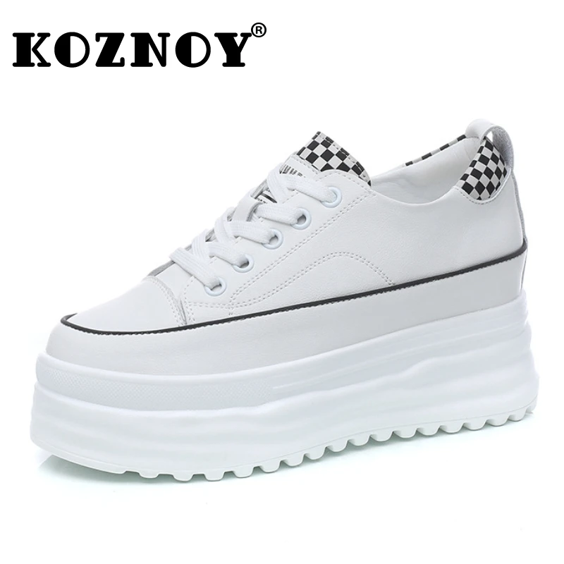 

Fujin 7cm 2022 Genuine Leather Summer Platform Wedge Hidden Heel Round Toe Fashion Breathable Sneakers Casual Female Lady Shoes