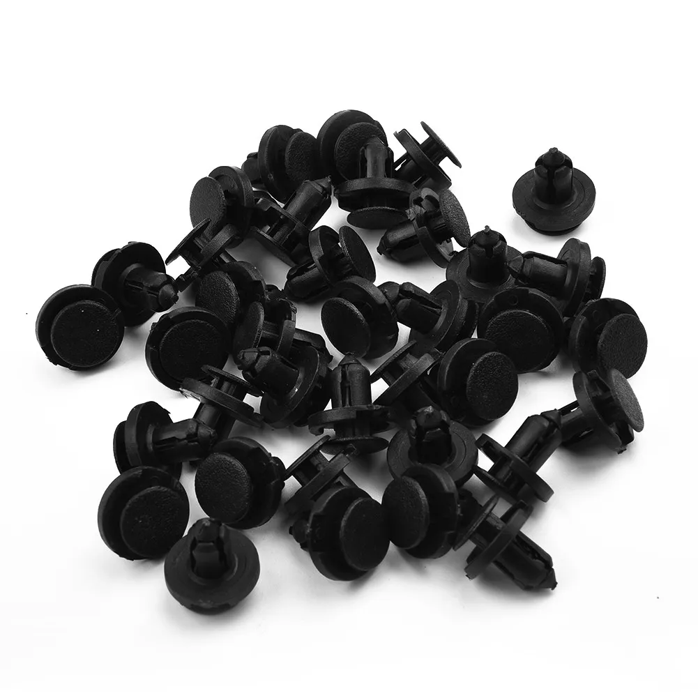 

Инструмент для удаления зажима бампера, Сменные аксессуары, набор черных заклепок для автомобиля, 8 мм, нажимной Тип для Nissan, 100 шт., запасные