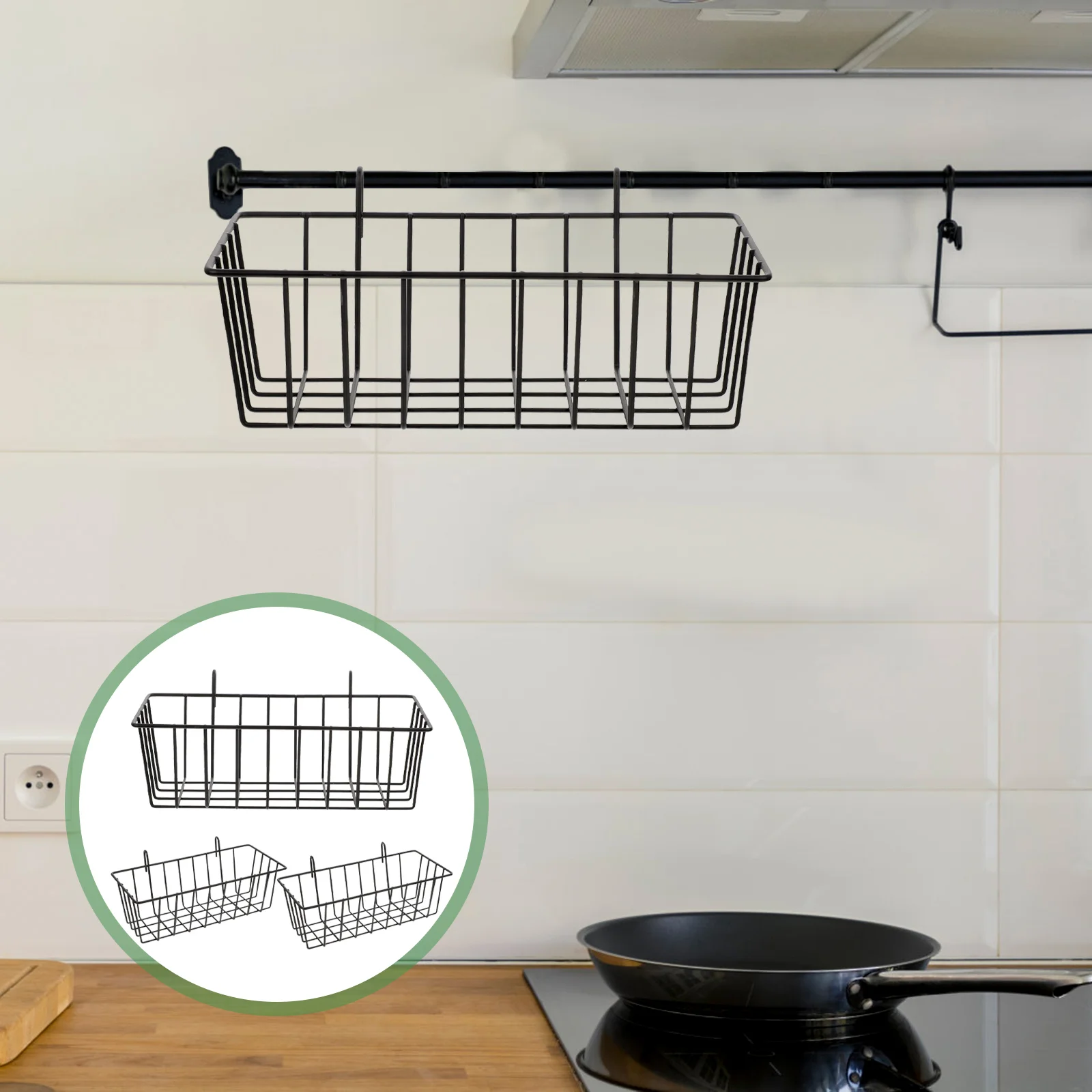 

Metal Wire Basket Multi-use Home Hanging Wall Basket Hanging Storage Basket for Bathroom Storage Kitchen Home