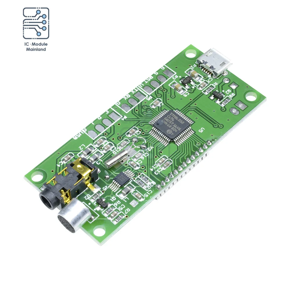 FM радиопередатчик модуль 87-108 МГц DSP PLL ЖК-цифровой дисплей Регулируемая кнопка с микрофоном AUX-разъем.