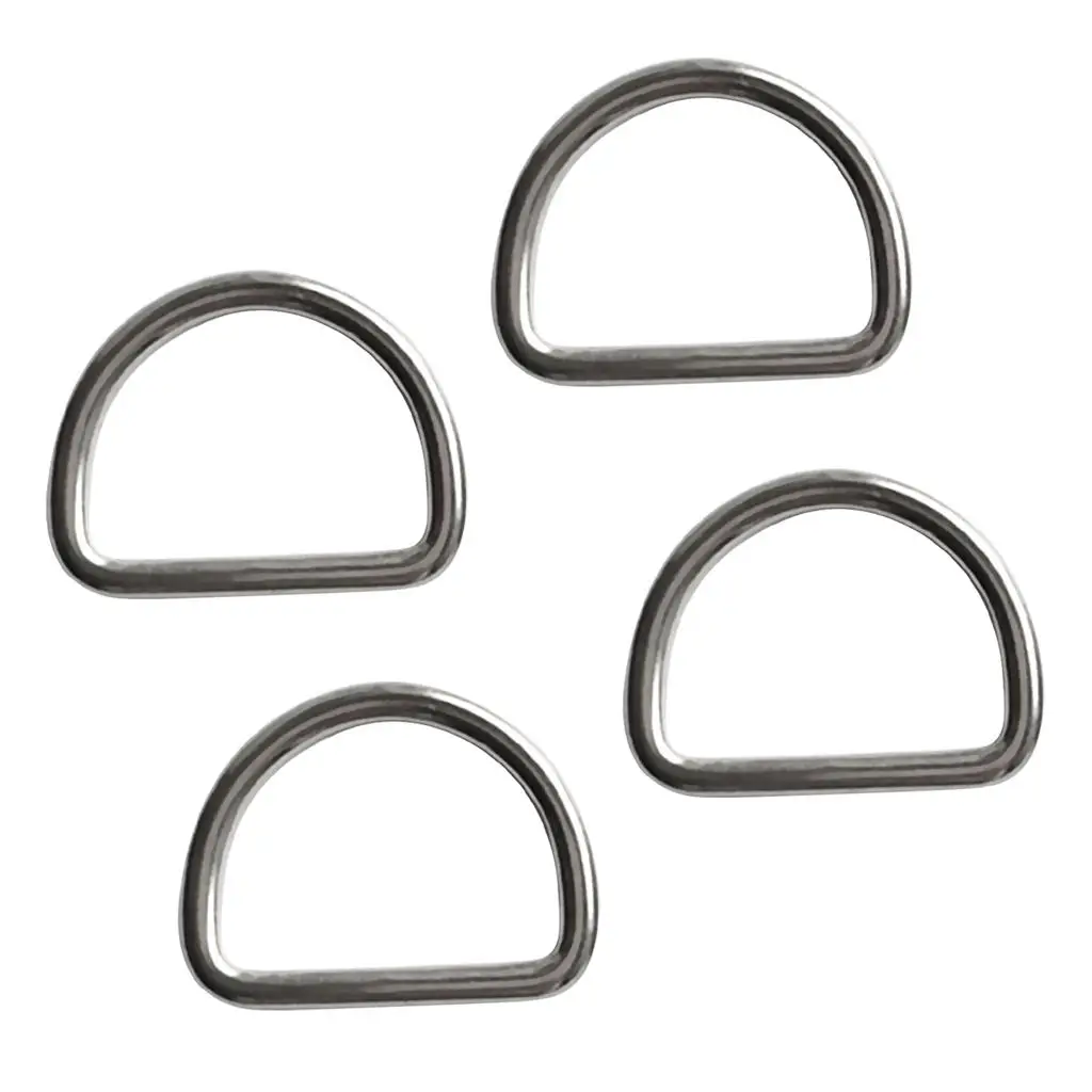 

4pcs Diving Scuba D Ring For 30mm Webbing 6 Stainless Steel