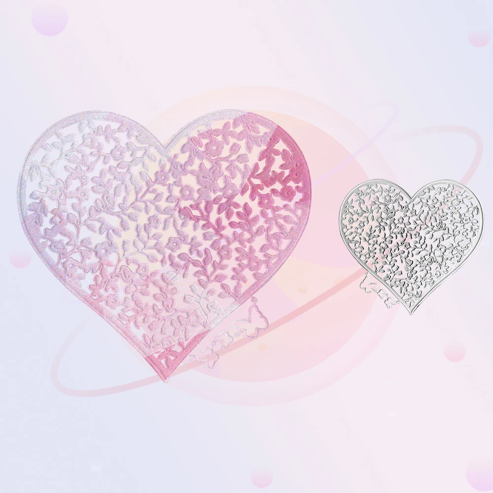 

Hollow Big Heart Metal Cutting Dies Retro Love Gifts Embossed Scrapbooking Decor DIY Cut Dies For Crafts Cards Album Diary