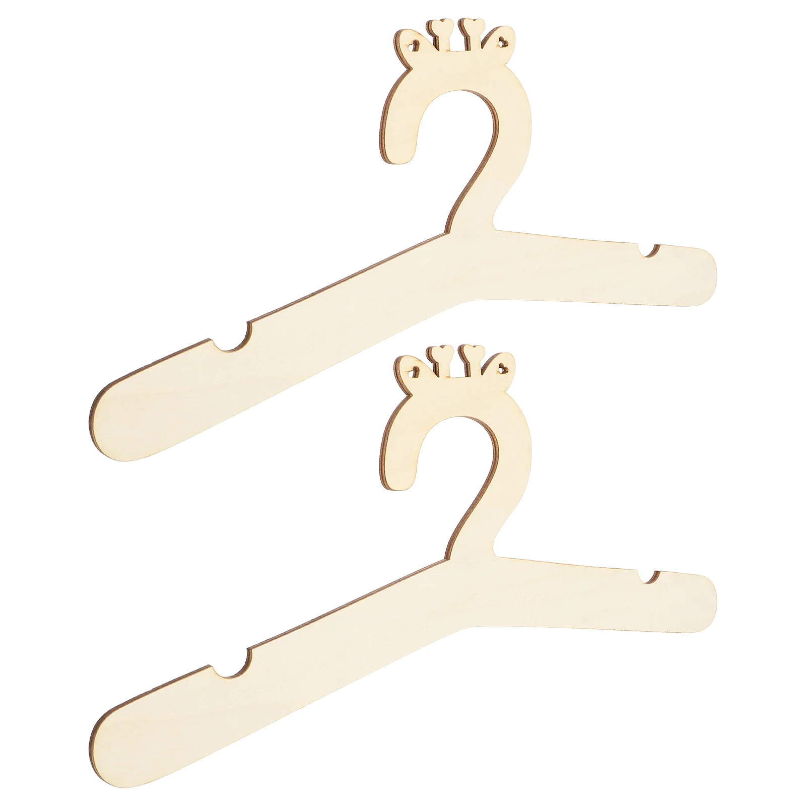 

2pcs Wooden Hanger Pendants Toddler Hangers Clothes Hanger Home Coat Hanger