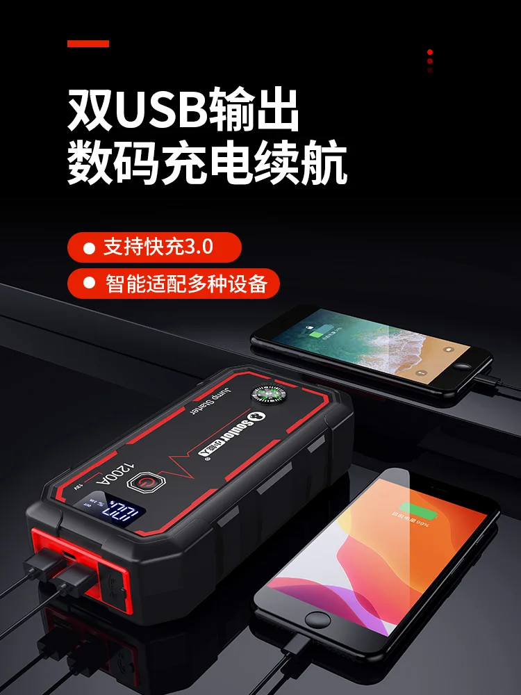 

Automobile emergency starting power supply 12V mobile charging treasure power on-board lighter