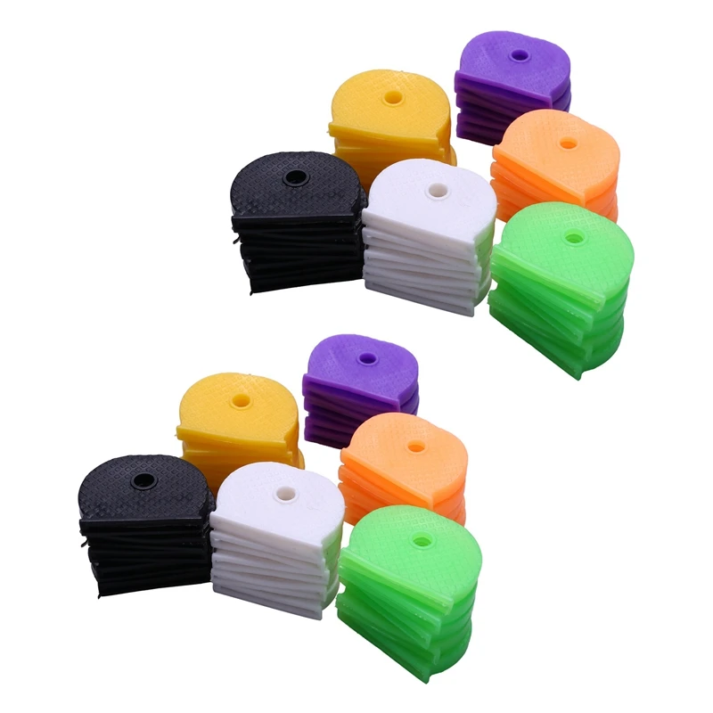 

60 PACK Coloured KEY TOP COVERS Head/Caps/Tags/ID Markers Mixed Toppers
