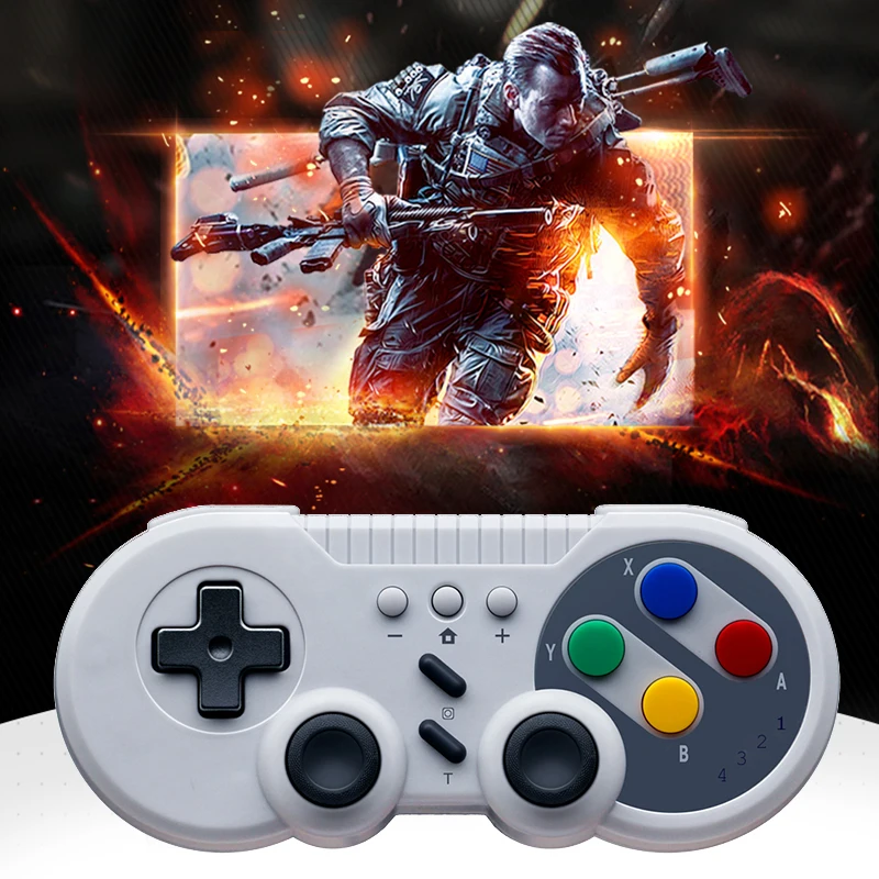 

Game Controller 2.4g Dual Rocker Wireless Handle Turbo Function For Snes For Classic For Ns Switch Sn30 Wireless Gamepad