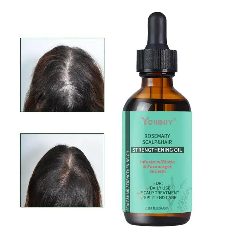 

Anti Frizz Rosemary Oil 60ml Hair Strengthen Repair Conditioner for Fine Hair Effective Hair Conditioning Oil for Home Salon