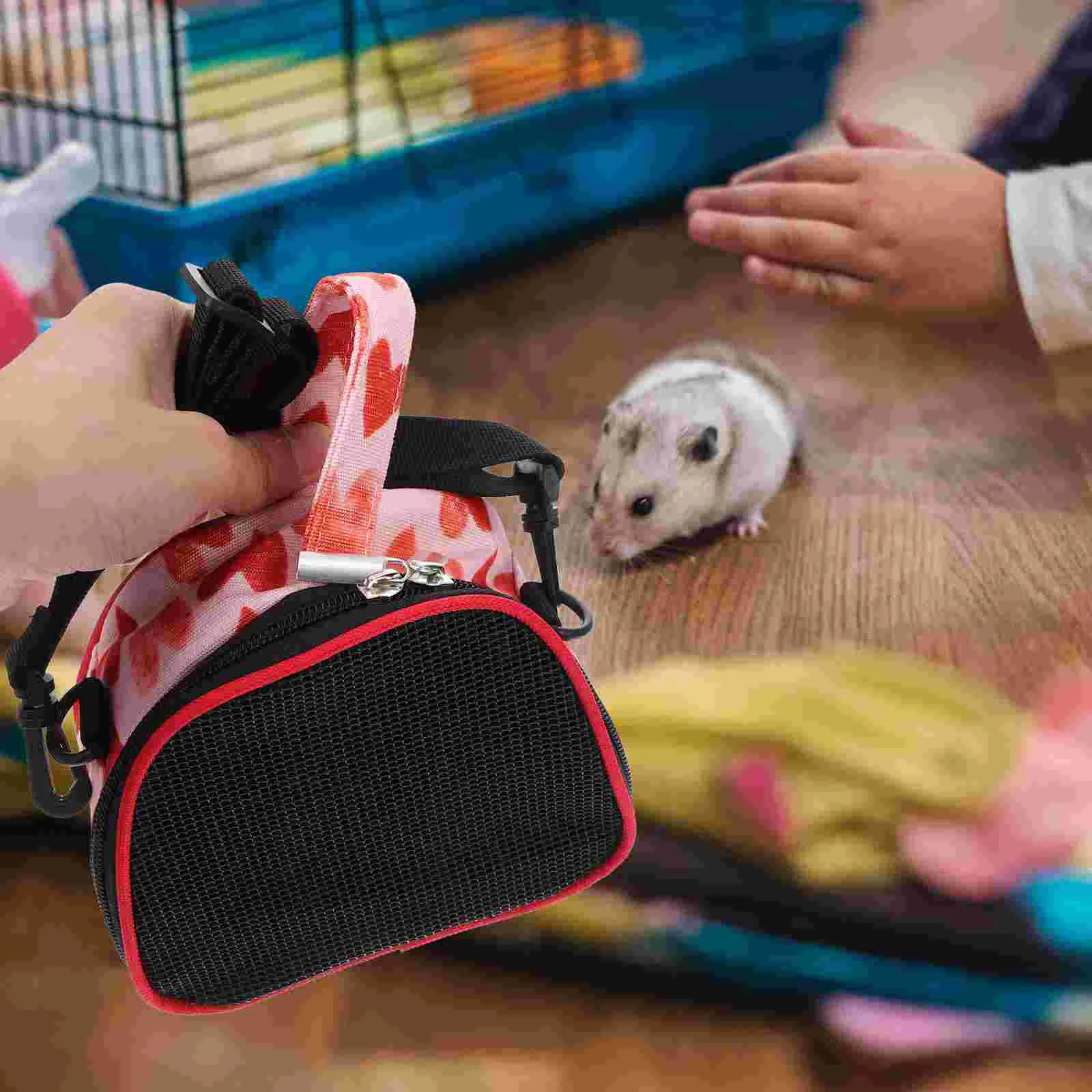 

Hamster Takeaway Bag Organizer Tote Carrier Cage Small Pets Carrying Oxford Cloth Guinea Travel Multi-function
