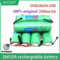 100 original 3 6v 18650 2500mah inr18650 25r 20a battery scrapping lithium batteries screwdriver flashlight nickel diy