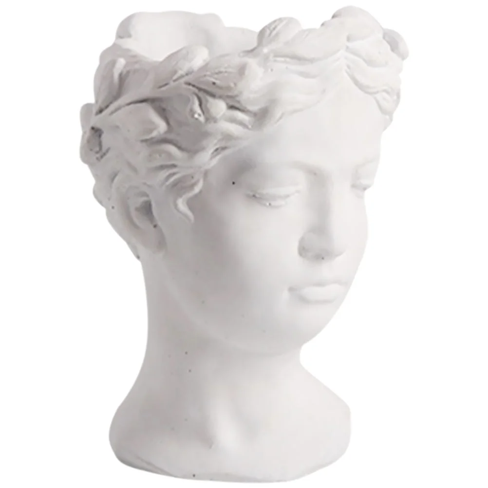 

Avatar Decor Greek Mythology Statue Flower Vase Ikebana Vases Head Face Nordic Unique Planter Desktop Flowerpot