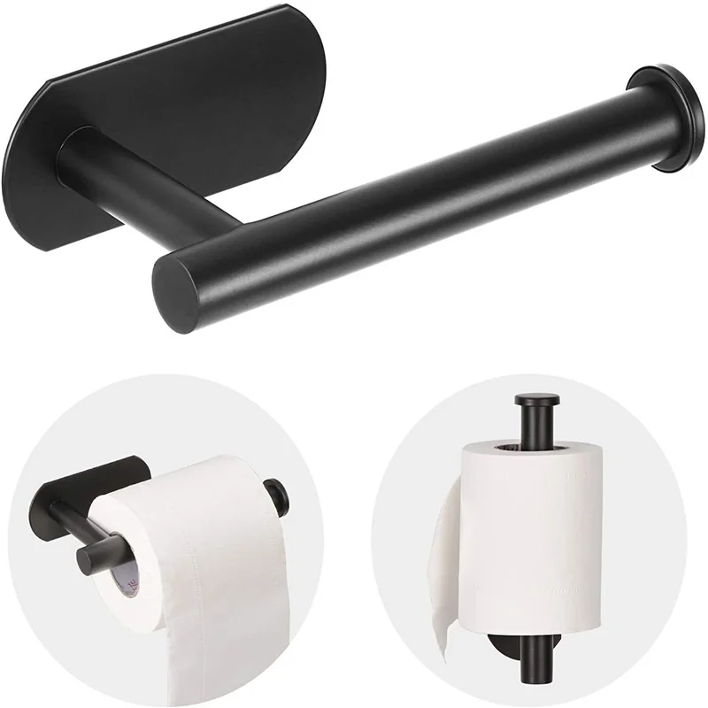 

Self Adhesive Toilet Paper Holder Wall Mount No Punching SUS304 Stainless Steel Tissue Towel Roll Dispenser for Bathroom Kitchen
