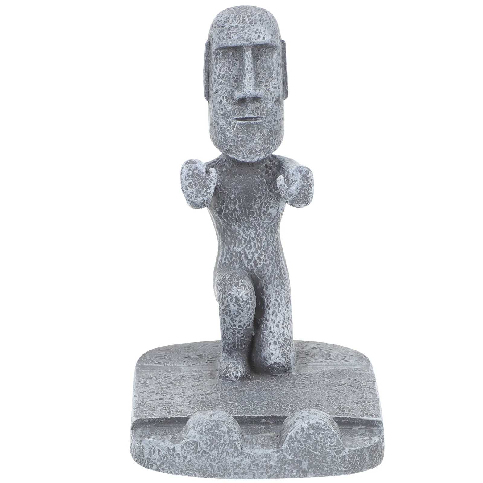 

Holder Stand Moai Island Desktop Easter Hands Dock Mobile Sculpture Statue Statues Decorative Bracket Reading Tablet Figurines