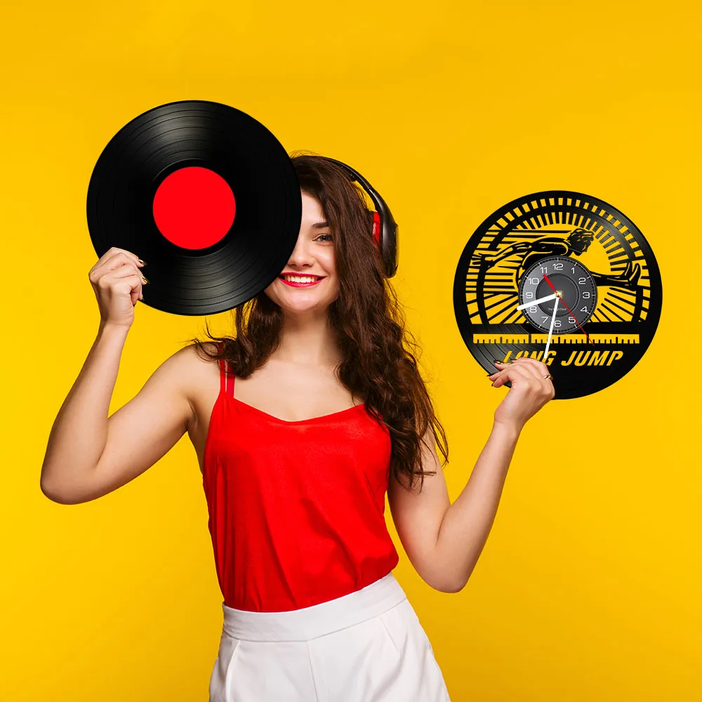 Настенные часы с виниловой пластинкой в стиле атлет | Дом и сад