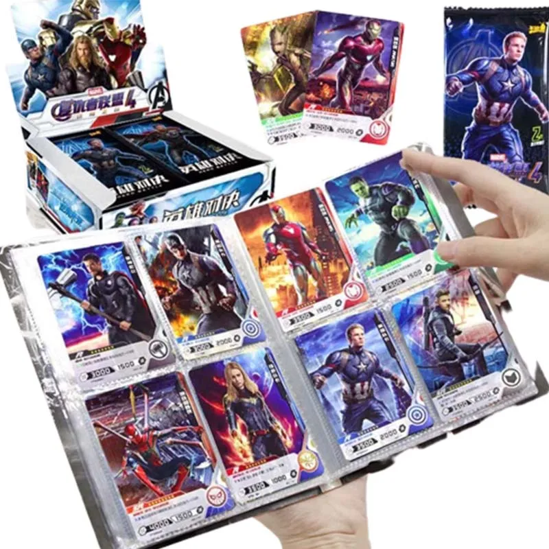 

2022 New Avengers 4 Cards Marvel Spider-Man Iron Man SSR Flash Cards Collection Card Books Kids Toys Gifts Collection Cards
