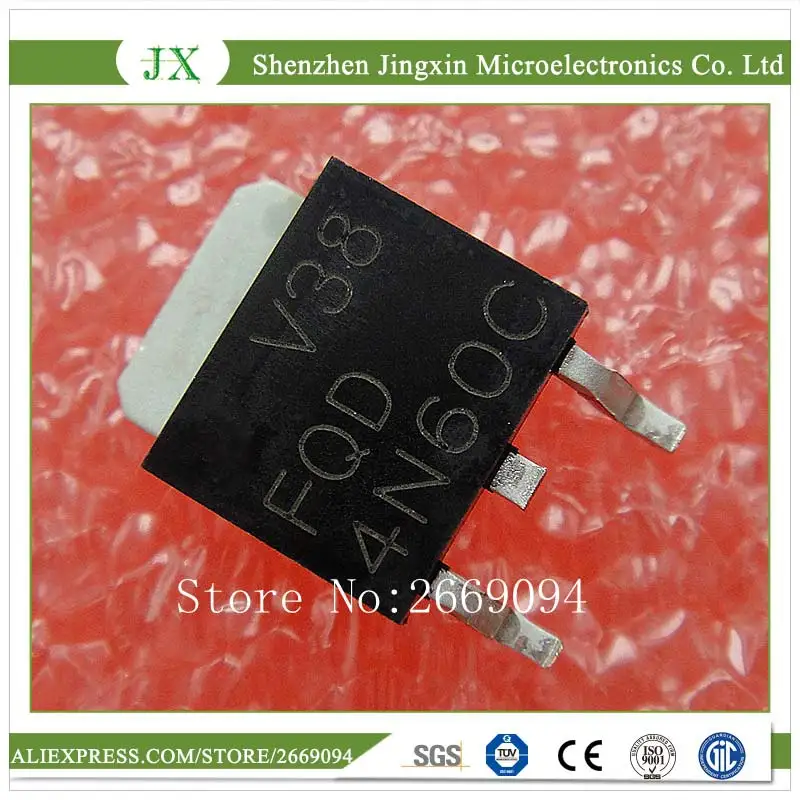 

50PCS FQD4N60C 4N60C 4N60 SOT-252 4A 600V FET TO252 New