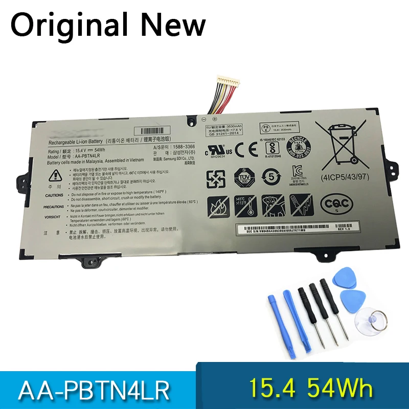 

Оригинальный AA-PBTN4LR Аккумулятор для ноутбука Samsung NP940X5M-X02US NP940X3M-K01US ноутбук 9 PRO 15 NP940X5N NT950QAA 15,4 V 54Wh