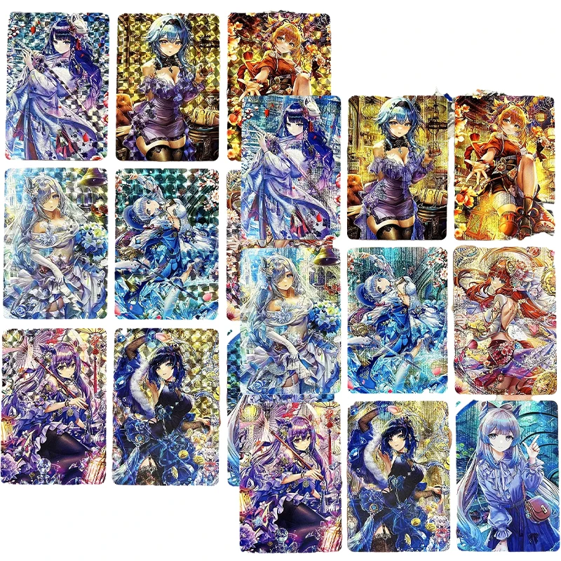 

9 шт./компл. Diy Аниме игры «Genshin Impact», флэш-карты, фигурка Моны ганьу Keqing Yoimiya, Милая Сексуальная Коллекционная открытка, подарок на день рождения, игрушка