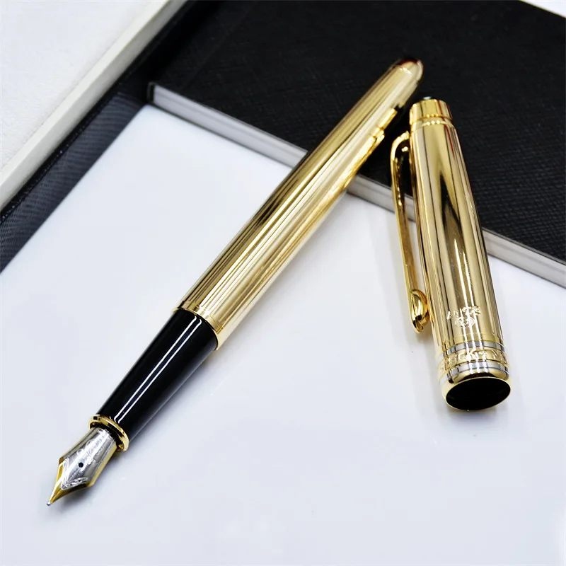 

MB Ag925 Ink Pens Luxury 163 Fountain Rollerball Ballpoint Writing Stationery Gold Silver Office Supplies With Serial Number