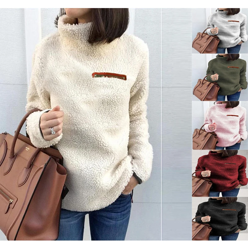 

Autumn 2022 New Sweater Women's Fashion Zipper High Neck Undercoat Sweater Women