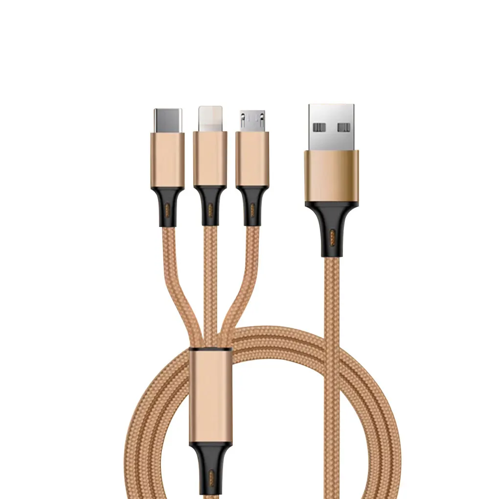 Fast Charging Cable 3 in 1 USB A C To Type c Micro USB Lightning Wire for charging For realme gt neo 2 iphone 11 redmi note