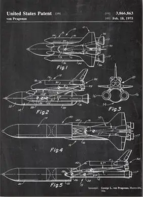 

More Style Choose Space Patent and Prints Outer Space Ships Blueprints Art Print Silk Poster Home Wall Decor 24x36inch