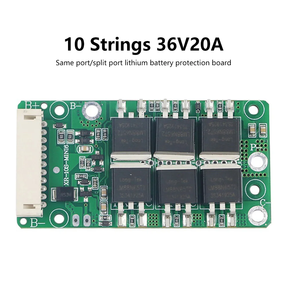 10S 36V 20A литиевый аккумулятор BMS Защитная плата для зарядки модуль активного