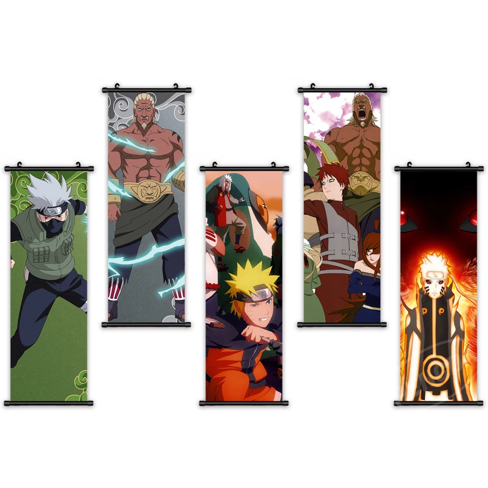 

Home Decoration Anime Wall Artwork Hatake Kakashi Painting Plastic Uzumaki Naruto Hanging Scrolls Canvas Printed Picture Poster