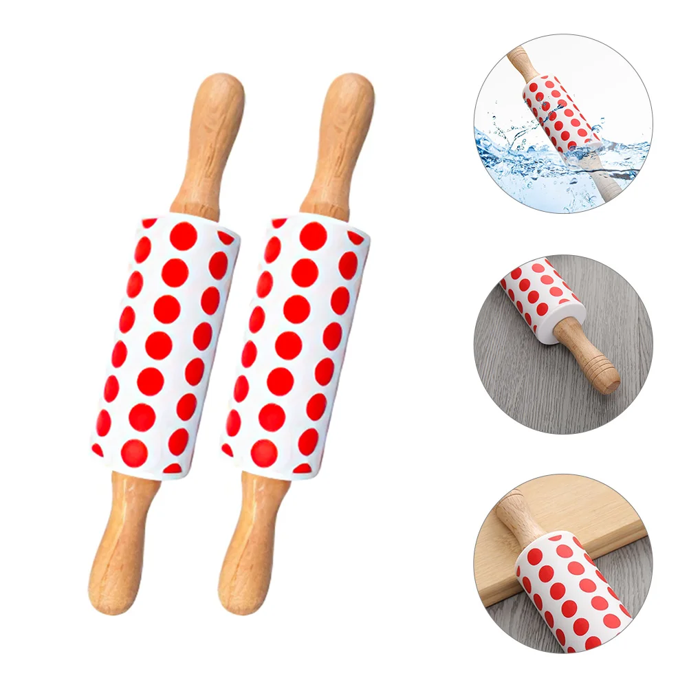 

Pin Rolling Roller Baking Pretend Minipastry Kids Pizza Childrentoy Kitchen Silicone Imaginative Tool Clay Tools Cookie Stick