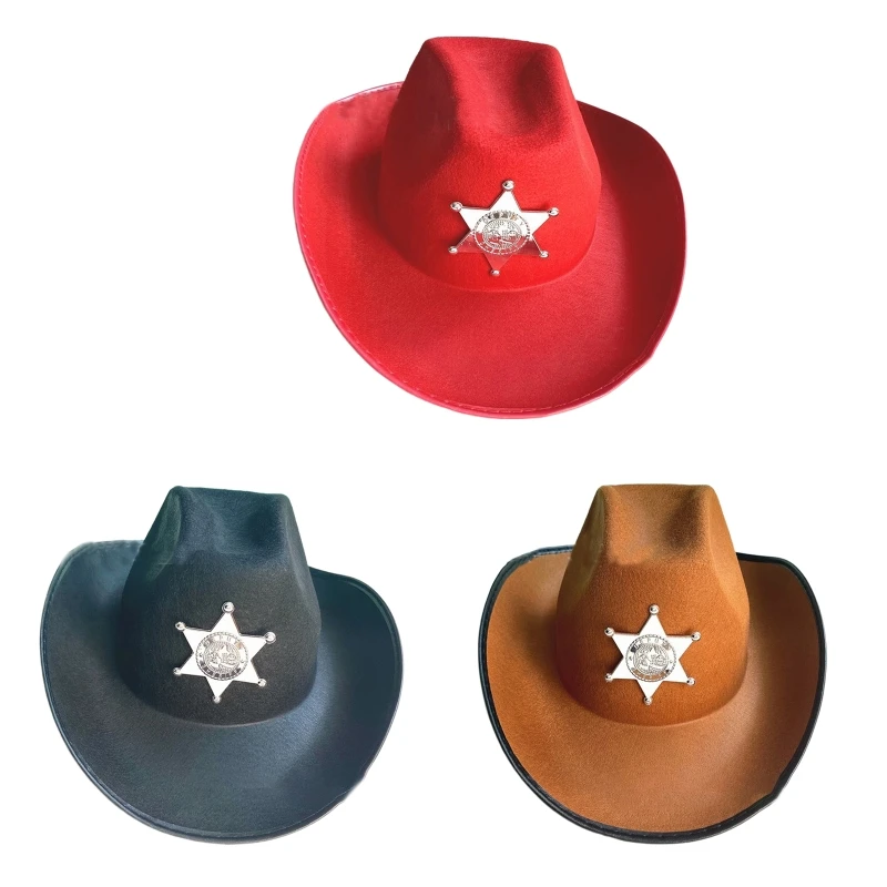 

28TF Hexagram Hat Party Hats For Adults Funny Cowboy Costume Adult Women Cowgirl Hat Cowgirl Costume Hat Cowboy Cosplay