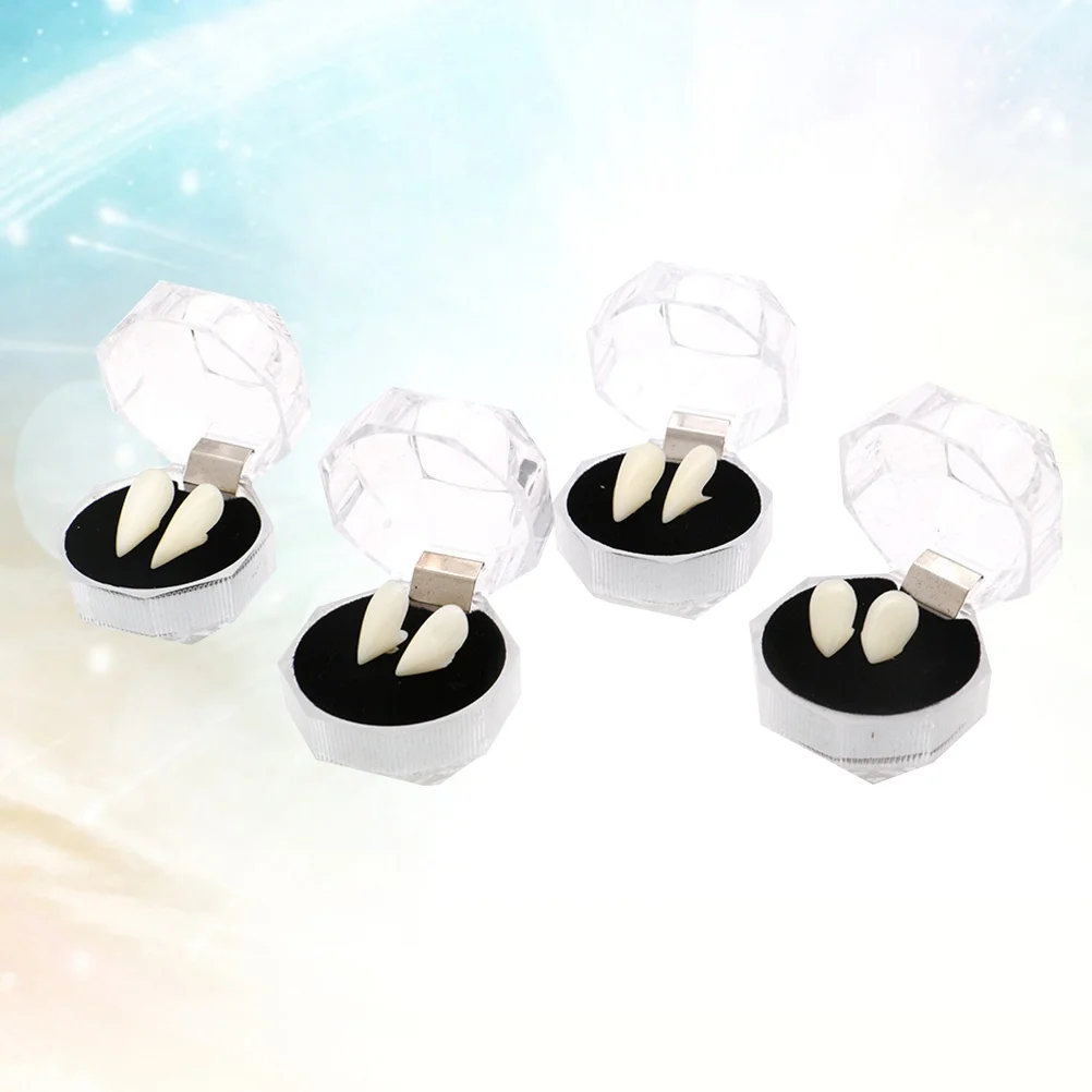 

Teeth Fangscosplaycoloredjewelry Eyes Fake Retractable Kids Bracesred Adhesive Lenses Eye False Props