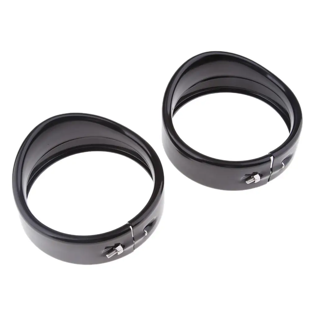 

2Pcs 4.5" Auxiliary Passing Lights Lamp Decorate Trim Ring Visor for