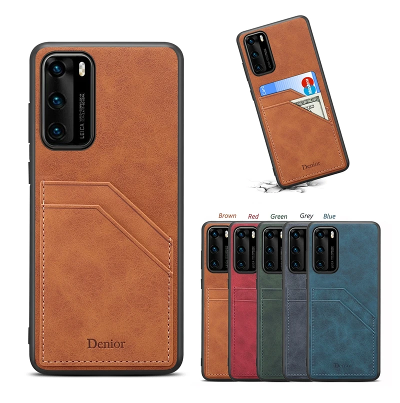 Leather Case For Huawei Mate 40 30 20 Pro Case Luxuey Flip Wallet Card Holder For Huawei P50 P40 P30 Pro Case Coque Back Covers