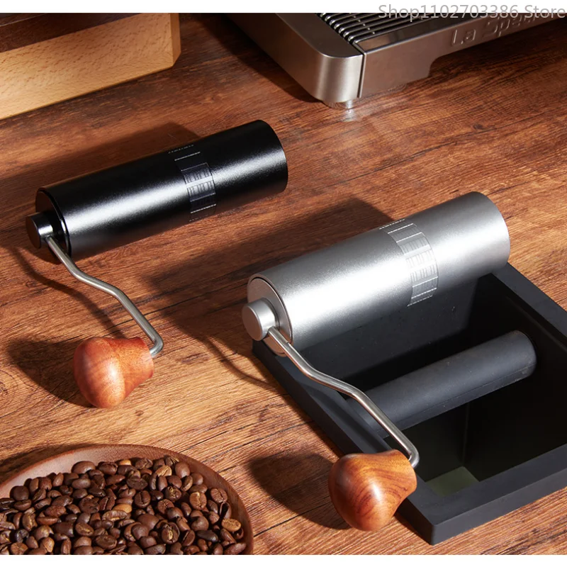 

Portable Manual Coffee Grinder Stainless steel Burr grinder Conical Coffe bean miller Adjustable from 1-24 Comfort handle