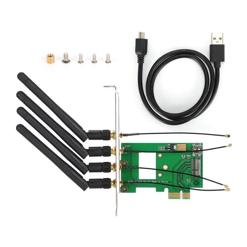 

Адаптер BCM94360CD/BCM94331CD к PCI-E 1X, преобразователь карт для настольного компьютера, беспроводной модуль, Wi-Fi, сетевая Рабочая карта