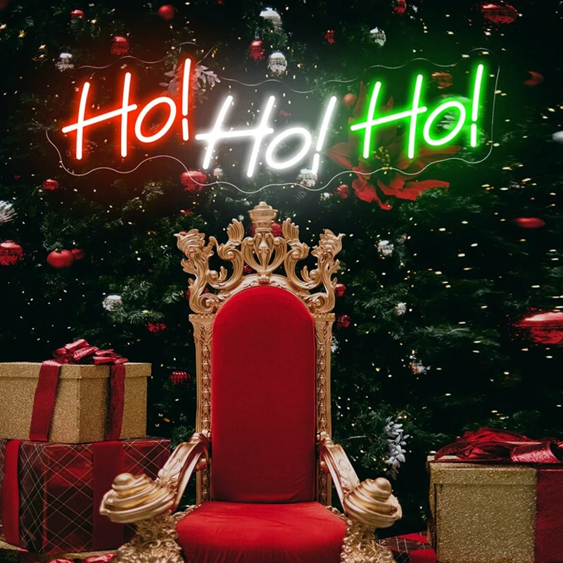 Ho!Ho!Ho! Christmas Neon Sign,Custom Led Light,Santa Decor,Home Wall Decor,Personalized Christmas Gifts,Neon Bar Sign