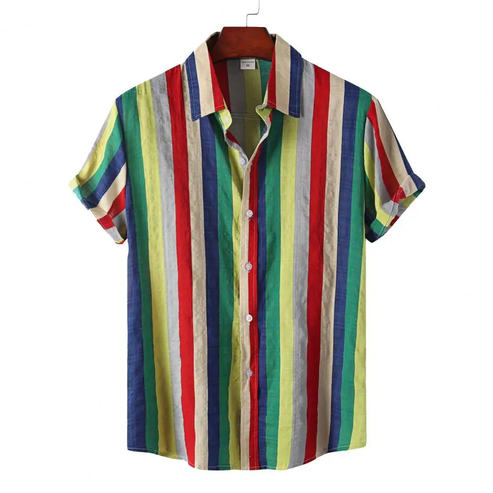 

Summer Shirt Terrific Thin Soft Turn-down Collar Men Top for Work Shirt Summer Shirt